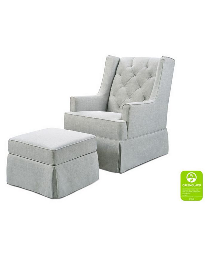 Million Dollar Baby Classic Sadie Swivel Glider With Storage Ottoman