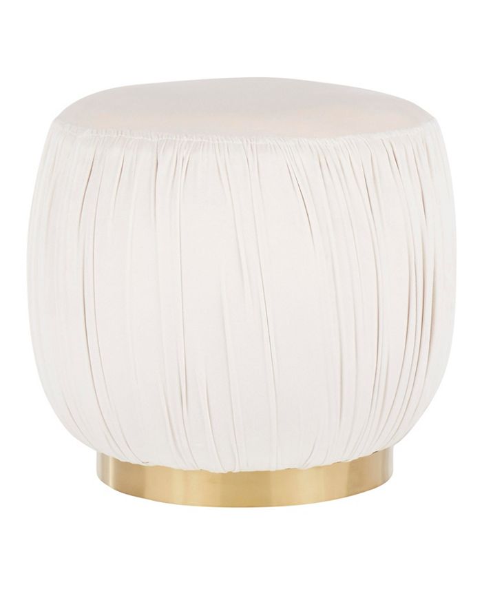 Lumisource Ruched Ottoman & Reviews Furniture Macy's