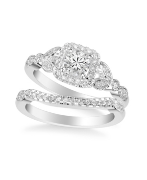 Diamond Princess Bridal Set (3/4 ct tw) in 14k Yellow White or Rose Gold