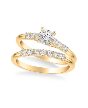 image of Diamond Twist Bridal Set (7/8 ct. t.w.) in 14k White, Yellow or Rose Gold