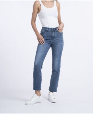 ladies straight leg stretch jeans