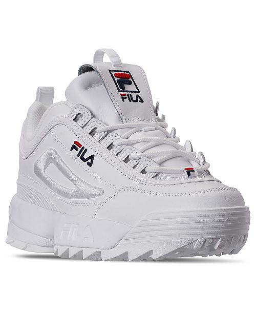 Fila Women S Disruptor Ii Premium Embroidery Casual Athletic