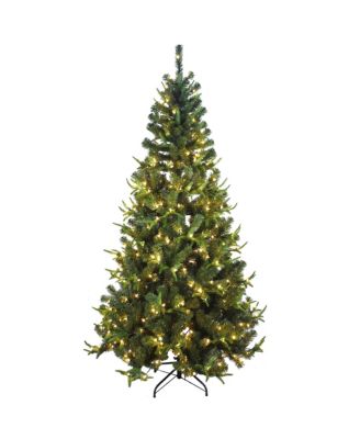 Kurt Adler - 7-Foot Pre-Lit Sierra Green Tree PVC and PE Christmas Tree