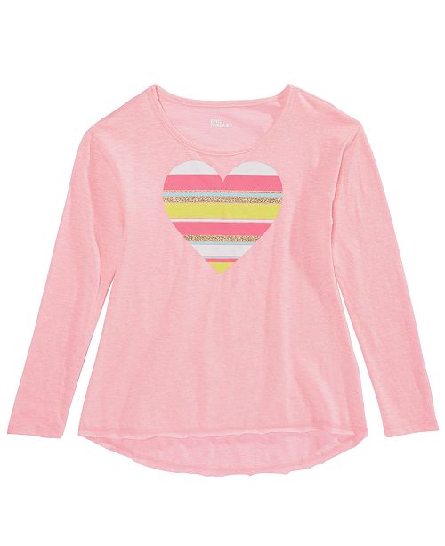 Epic Threads Big Girls Striped Heart T Shirt Created For Macy S