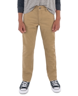 LEVI'S BIG BOYS 511 SLIM FIT 5-POCKET SUEDED PANTS 