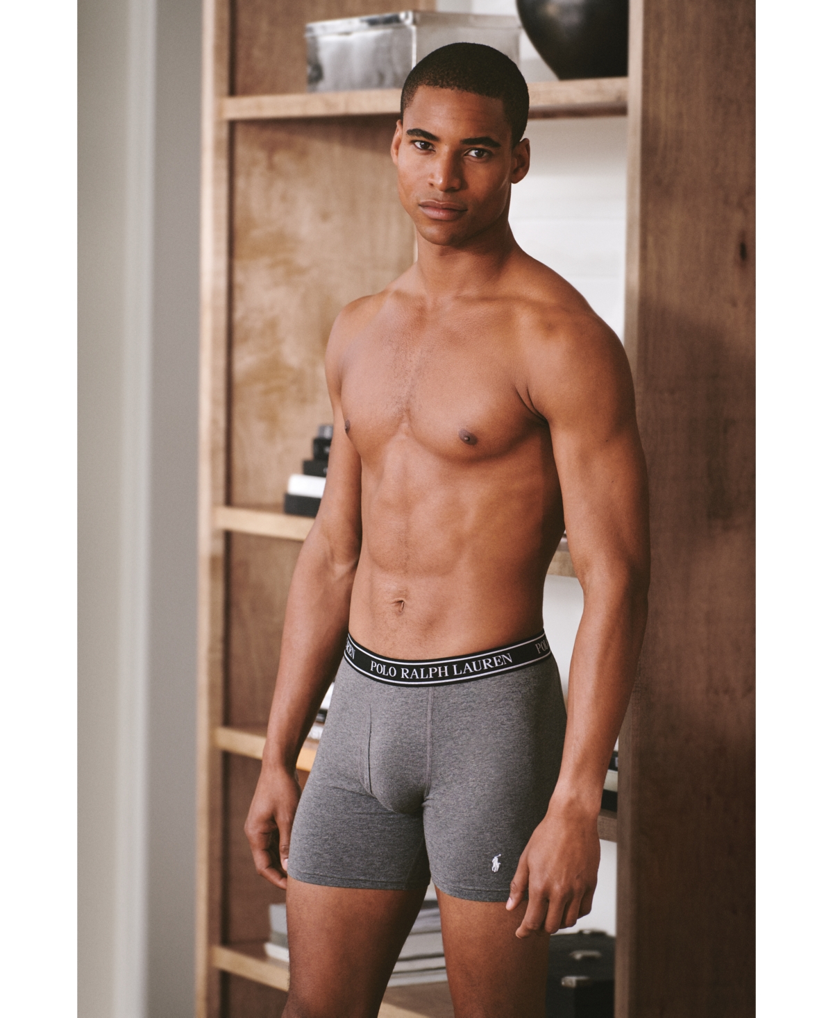 Shop Polo Ralph Lauren Men's 3-pack. Classic Stretch Boxer Briefs In Oatmeal Heather,sand Heather,andover Hea