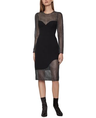 BCBGMAXAZRIA Asymmetrical Illusion Dress Macy s