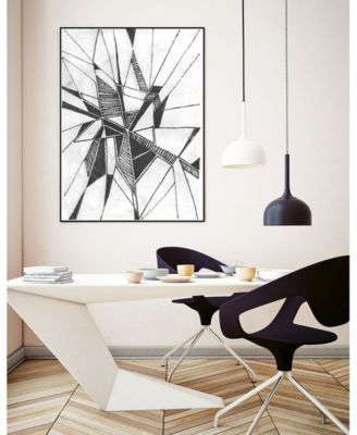 Giant Art 40" x 30" Symbol Imprint II Art Block Framed Canvas