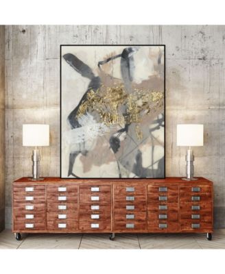 40" x 30" Golden Blush I Art Block Framed Canvas