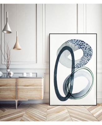 Giant Art 28" x 22" Looping Abstract III Art Block Framed Canvas