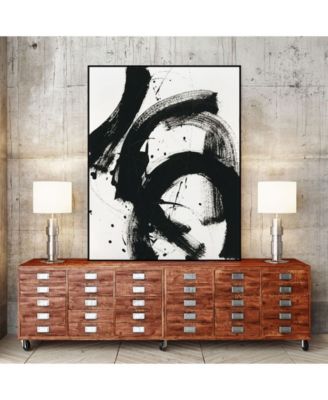 40" x 30" Onyx Gesture II Art Block Framed Canvas