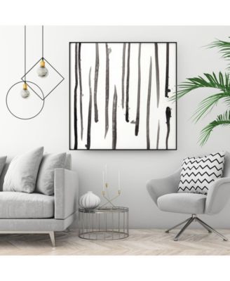 Giant Art 20" x 20" Monochrome Gestures IX Art Block Framed Canvas