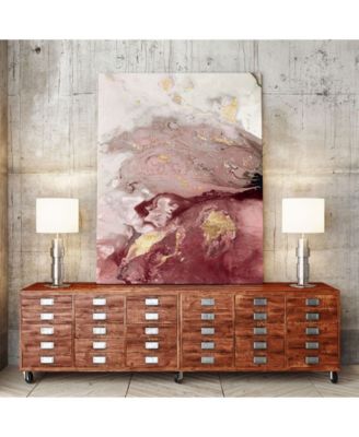 32" x 24" Ocean Splash I Crimson Version Museum Mounted Canvas Print