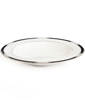 Lenox Dinnerware, Hancock Platinum White Rim Soup Bowl