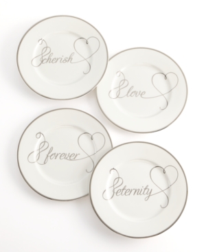 Of 4 Love Story Appetizer Plates