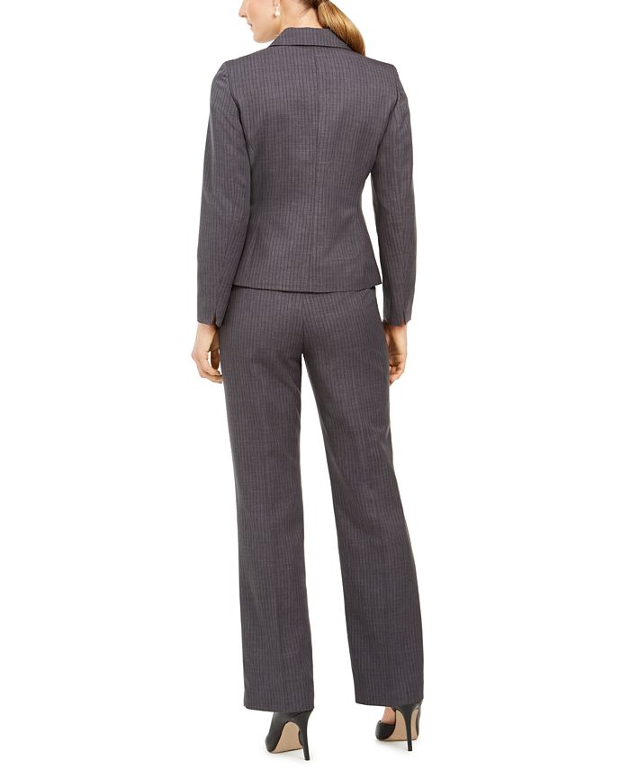 Le Suit Striped Pantsuit & Reviews - Wear to Work - Women - Macy's