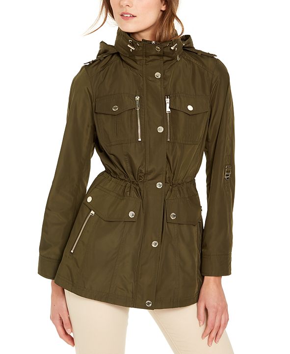 Michael Kors Hooded CinchWaist Anorak Jacket & Reviews Coats Women