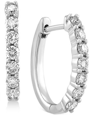 man made diamond hoop earrings