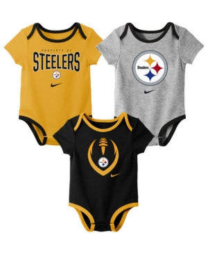 Nike Baby Pittsburgh Steelers Icon 3 Pack Bodysuit Set