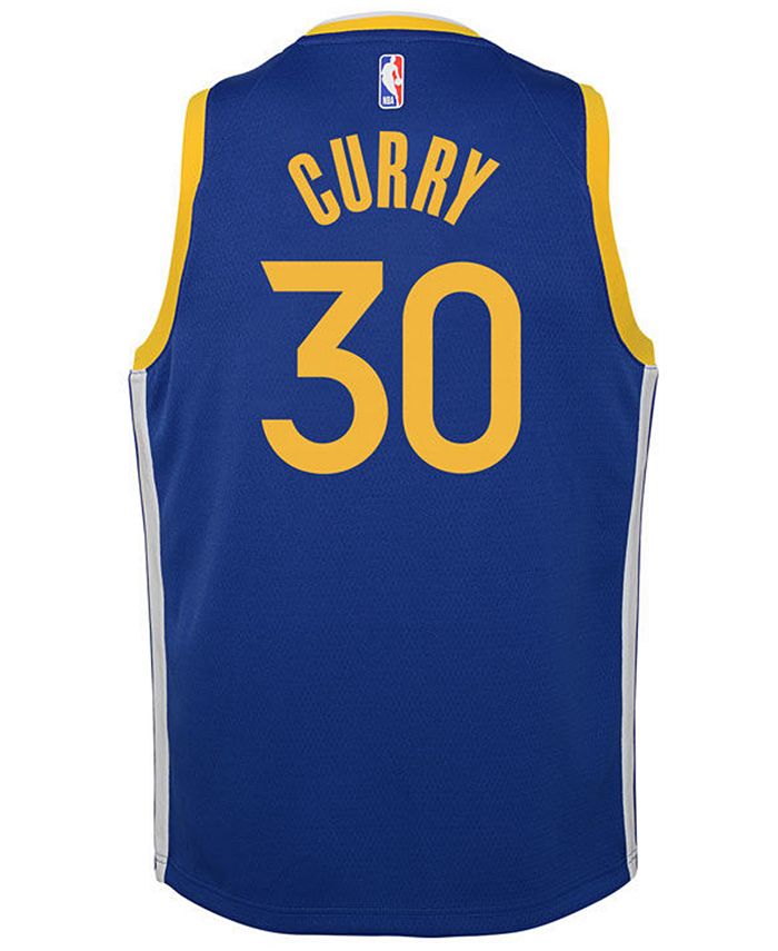 Nike Big Boys Stephen Curry Golden State Warriors Icon Swingman Jersey ...