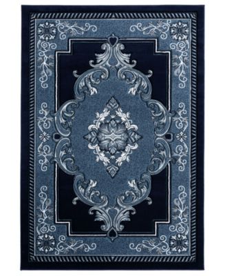 Asbury - Navy & White Rope Indoor/Outdoor Area Rug FINAL SALE