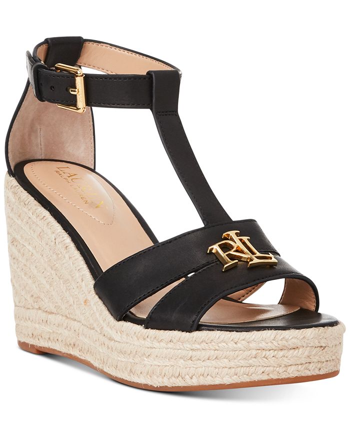 Lauren Ralph Lauren Hale Wedge Sandals - Macy's