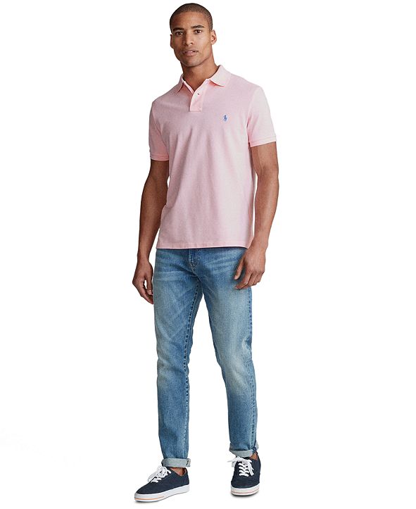 men's custom slim fit mesh polo