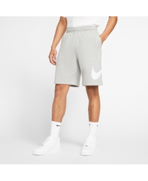 Shop Nike Sportswear Club Men's Graphic Shorts In Grey Heather