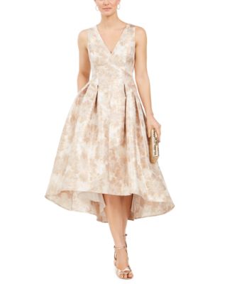 Eliza J Printed Gold-Tone Dress - Macy's