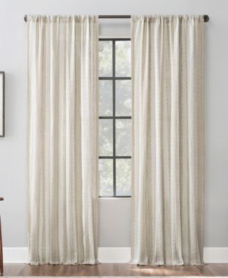 Textured Stripe Cotton Curtain Collection