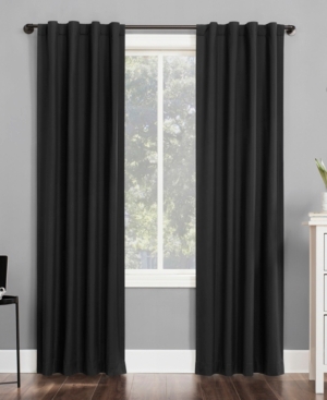 Sun Zero Cyrus 40" X 63" Thermal Blackout Curtain Panel In Charcoal