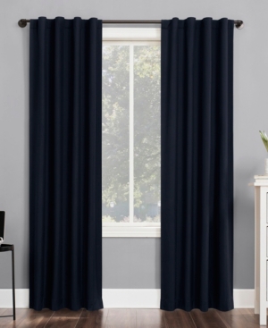 Sun Zero Cyrus 40" X 63" Thermal Blackout Curtain Panel In Navy