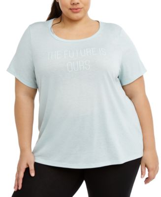Ideology Plus Size Active Graphic T-Shirt, Created for Macy's - Macy's