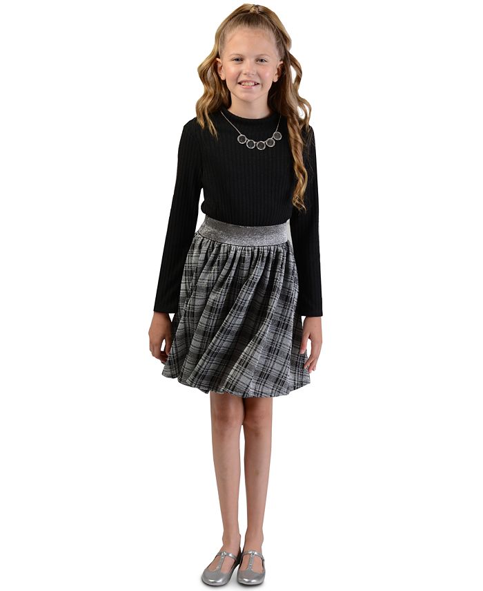 Bonnie Jean Big Girls Plaid Necklace Dress Macy s