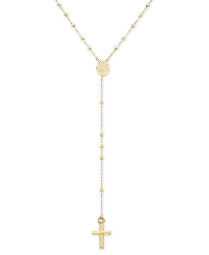 Gold rosary necklace macy's best sale