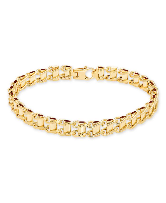 10k gold hotsell mens bracelet italy
