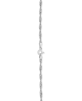 Singapore Link 20" Chain Necklace in Sterling Silver