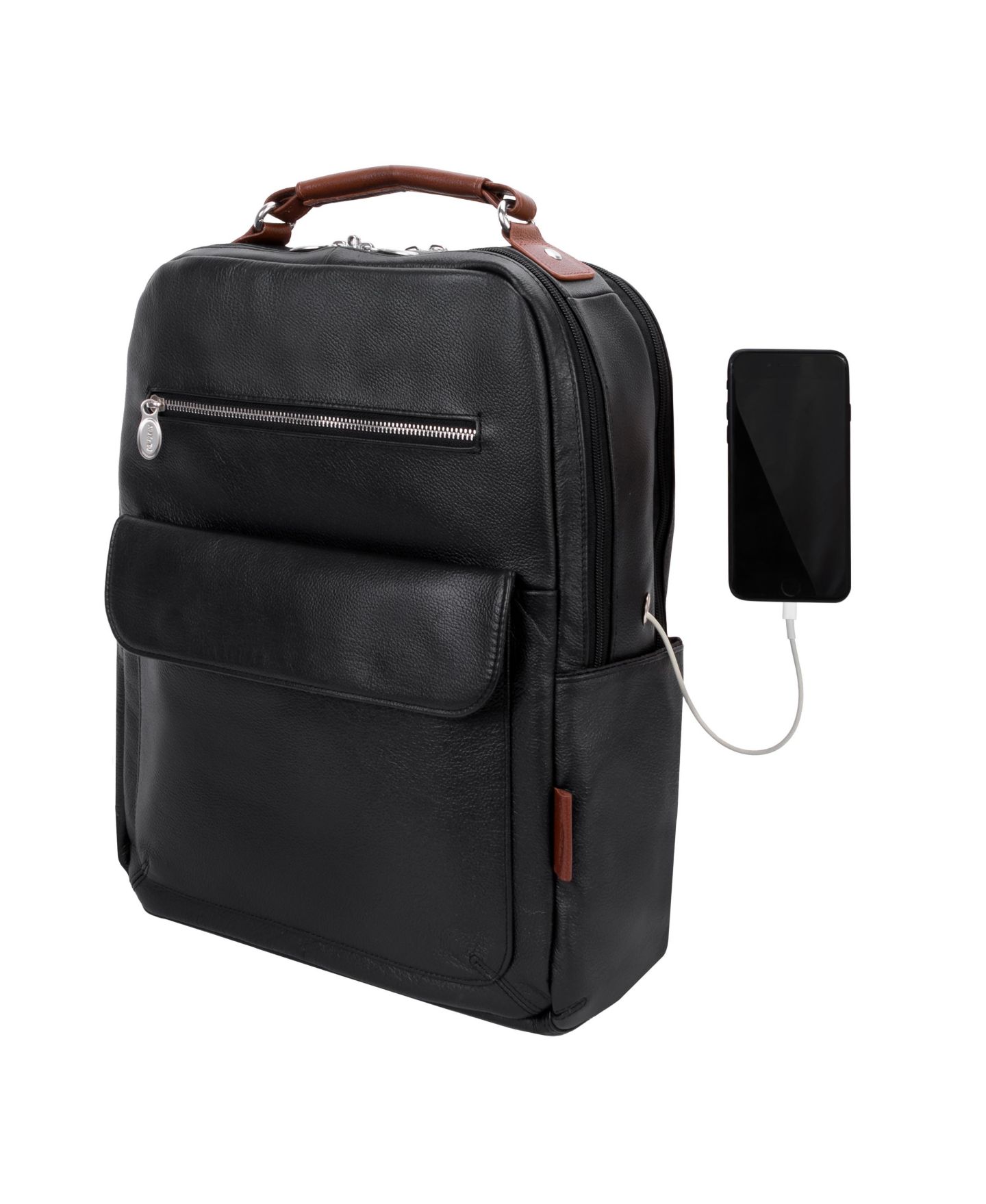 Рюкзак McKlein Logan 17" Dual-Compartment Laptop Tablet, цвет: Чёрный — фото 5