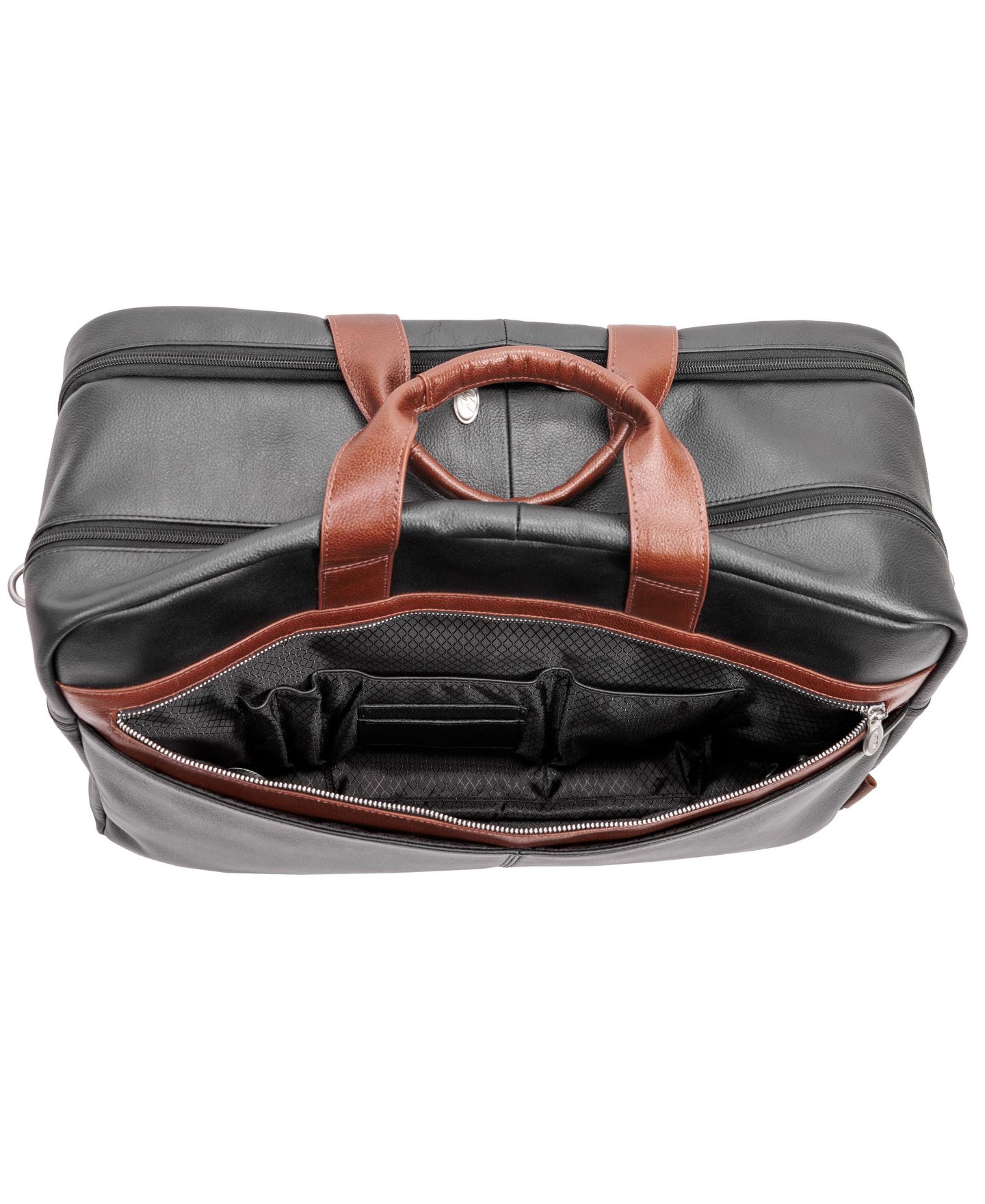 Сумка McKlein Wellington 21" Dual-Compartment Laptop Tablet Duffel, цвет: Чёрный — фото 4