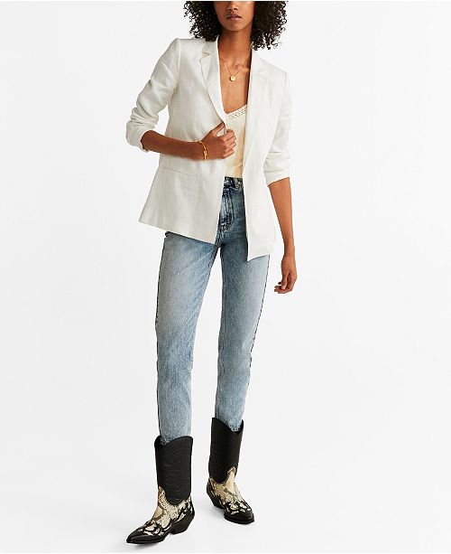 Mango Linen Suit Blazer Reviews Women Macy S