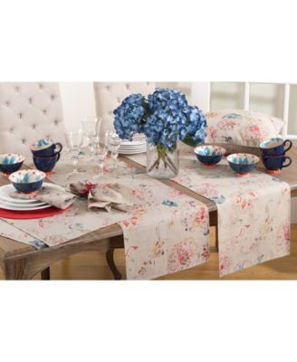 Primavera Collection Printed Floral Design Table Runner