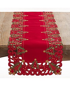 Christmas Trees Holiday Table Runner, 16" x 68"