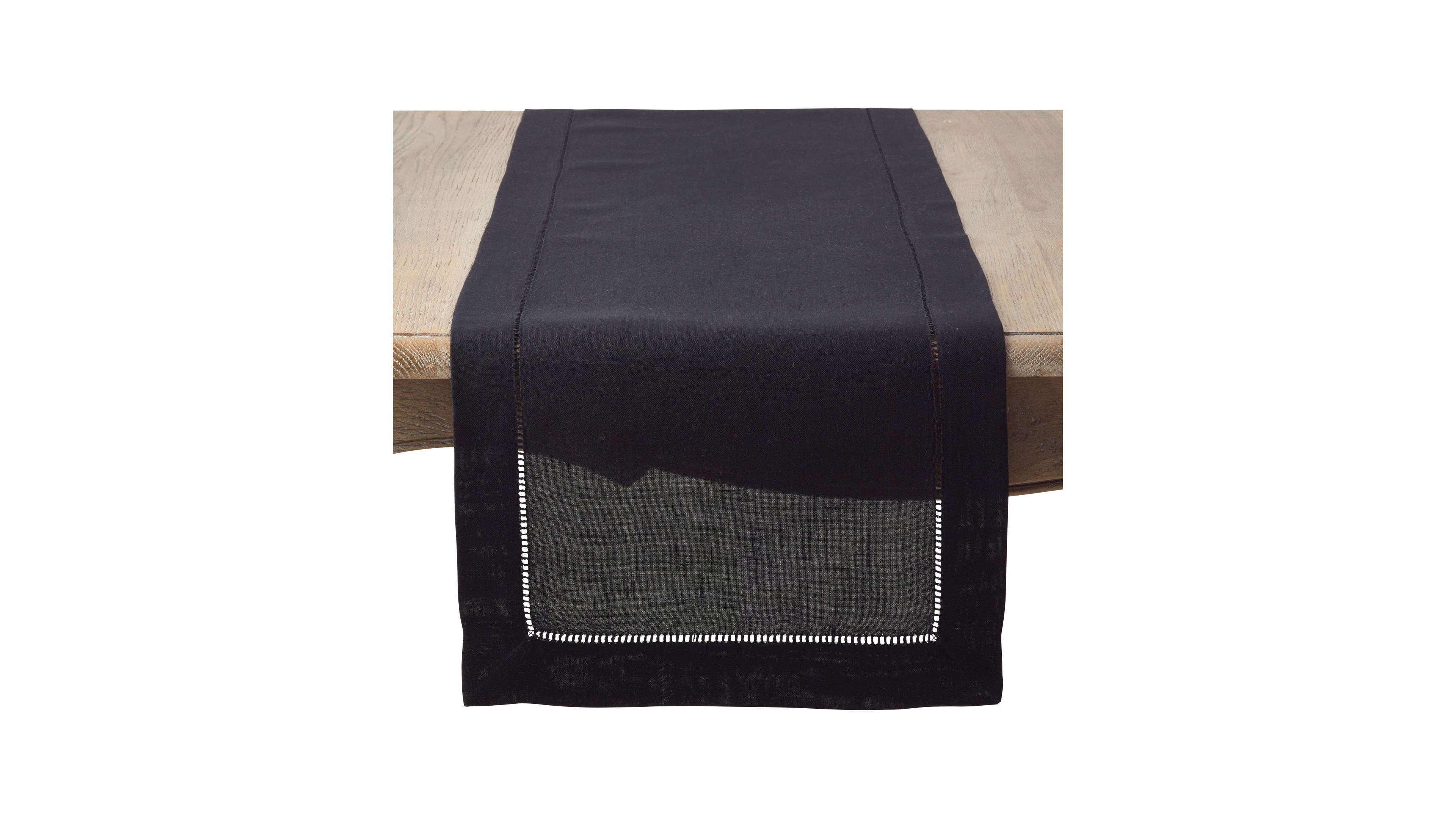 Saro Lifestyle Classic Hemstitch Border Table Runner