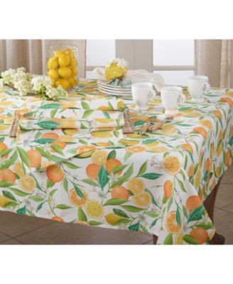 Table Runner with Lemon Orange Print