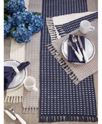 Dashed Woven Long Table Runner