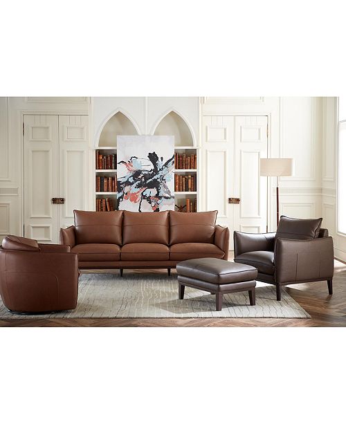 Furniture Chanute 32 Leather Accent Chair Created For Macy S