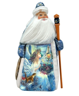 G.debrekht Woodcarved And Hand Painted Santa Light The Way Santa Figurine In Multi