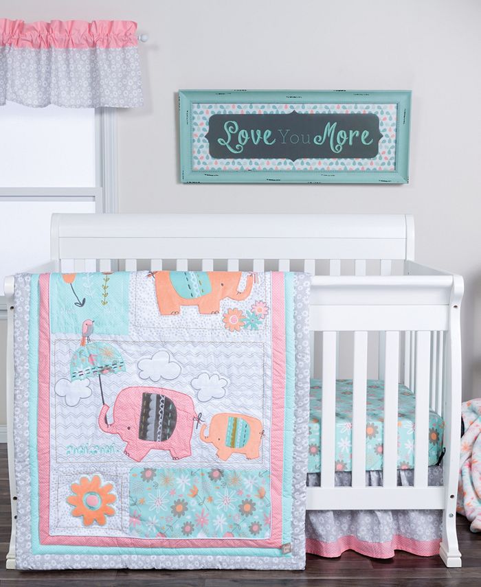 Trend Lab Playful Elephants Flannel Crib Sheet Macy's