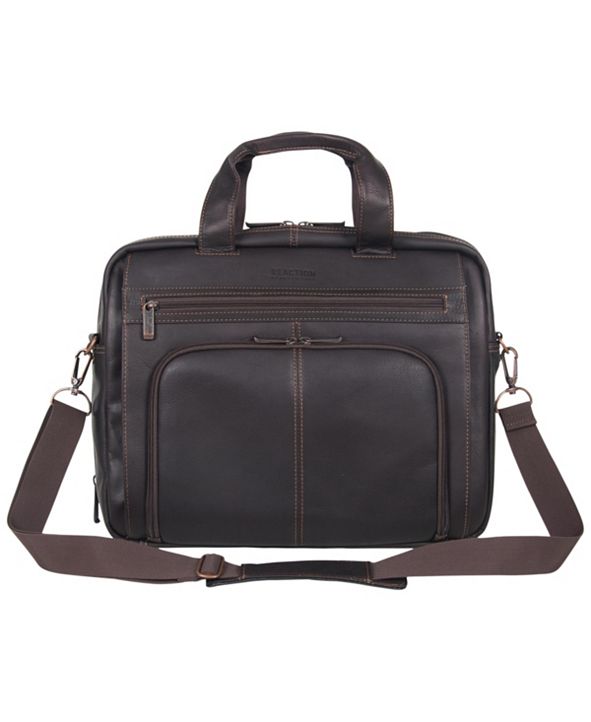 Kenneth Cole Reaction Colombian Leather Laptop Briefcase & Reviews ...