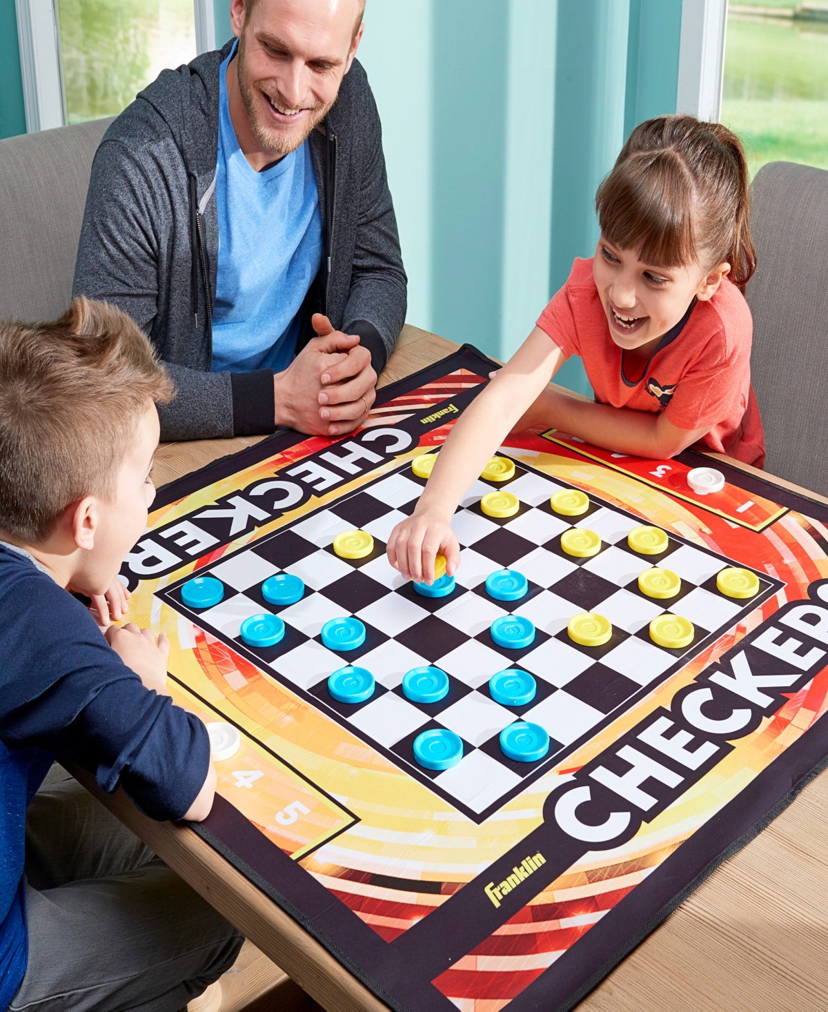 Franklin Sports Checkers And Four-in-a-row Mat In Multi